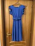 Rochie midi albastra cu fusta plisata, marime unica