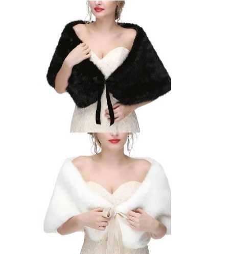 Меховая накидка на платье - Болеро
