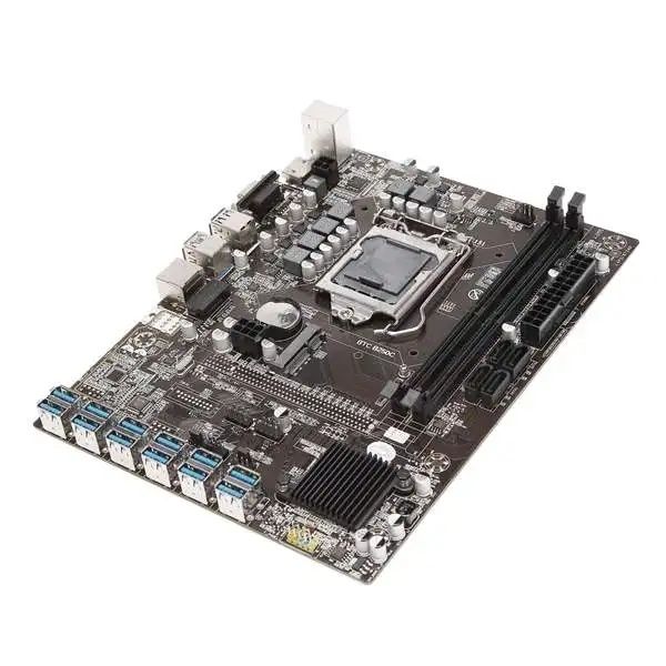 BTC B250C Upgraded mining LGA1151, DDR4, 12 карти дъно motherboard