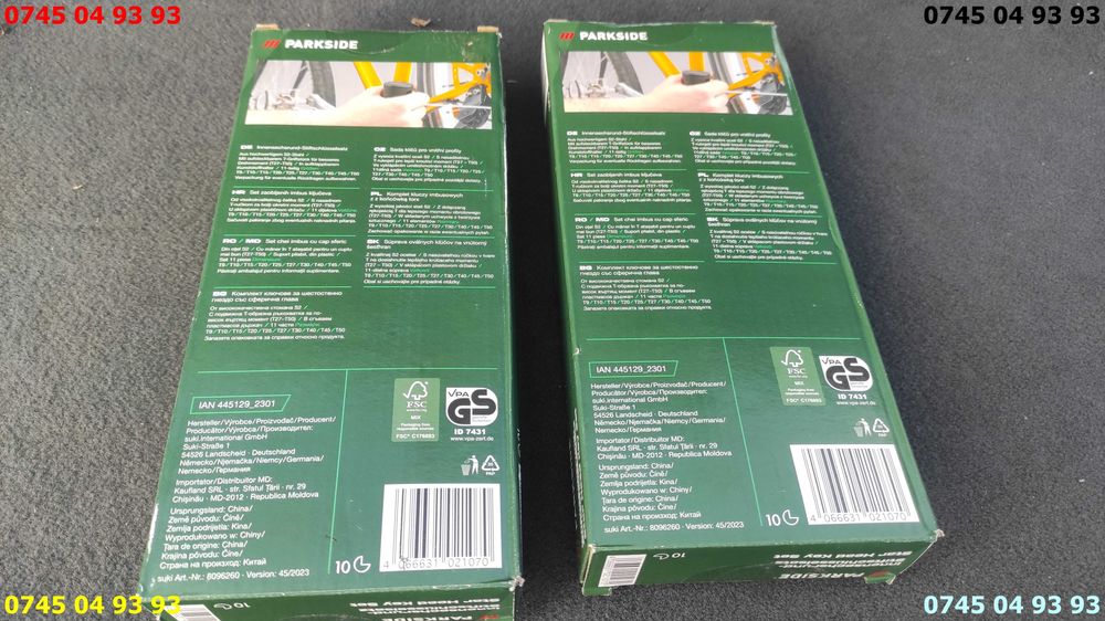 set chei imbus 1.5-10 set chei torx T9-T50 noi in cutie cate 11 pe set