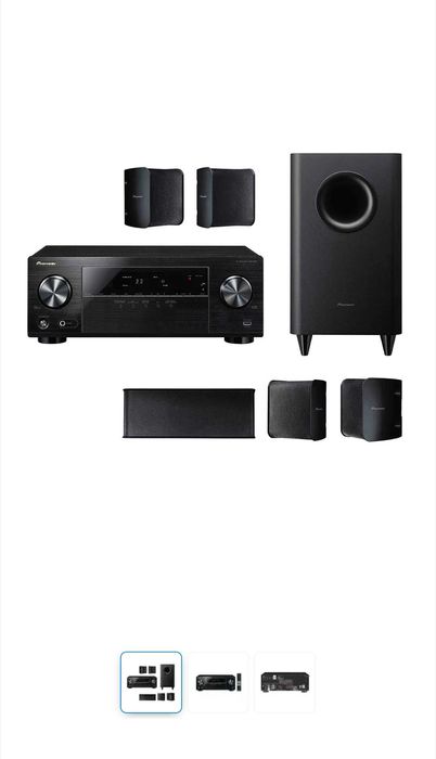 Sistem  5.1 PIONEER receiver VSX-324 + Sistem PIONEER Subw+ 5 sateliti