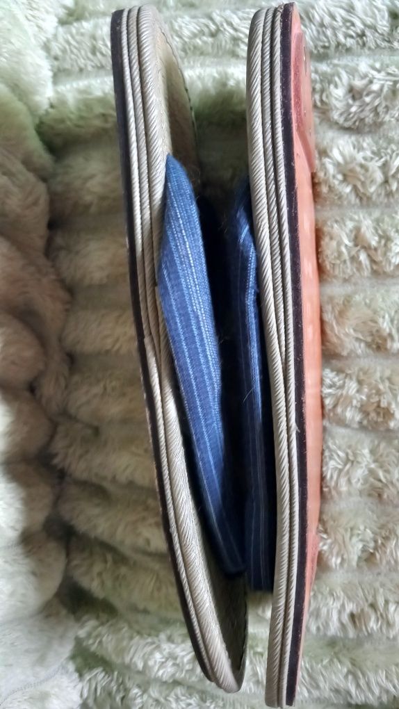 Slapi japonezi vintage, nr 42, talpa din piele naturala