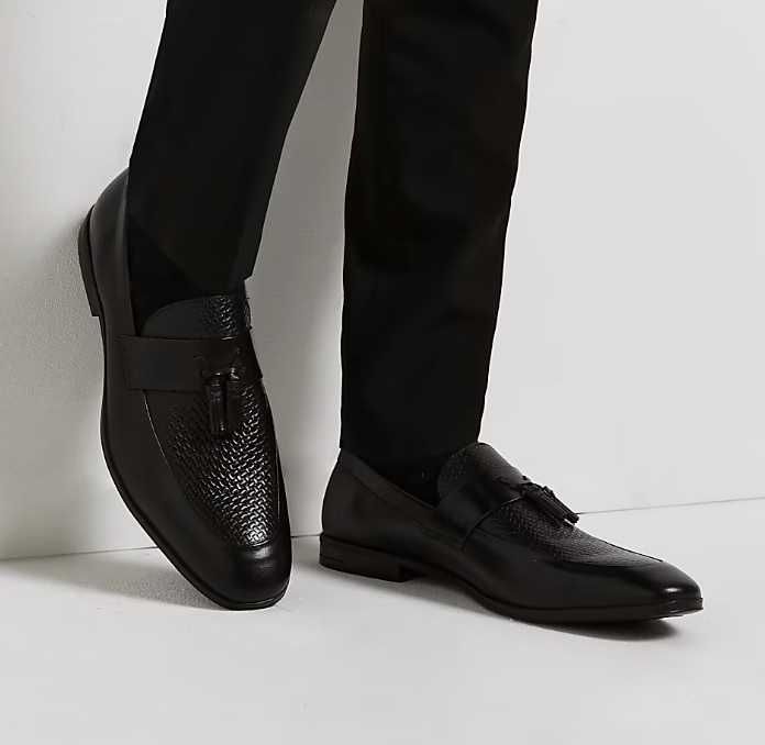 Pantofi loafers premium River Island 41 piele naturala