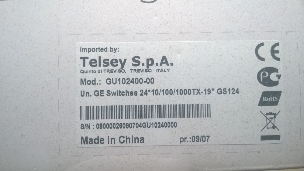 Switch Telsey GS124-GS524 gigabit