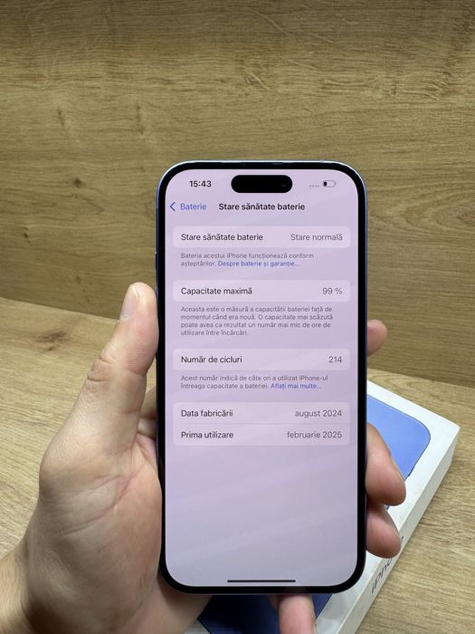 iPhone 16 128Gb Albastru 99% battery life