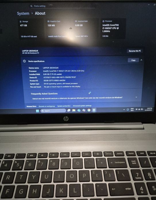 Vând laptop HP i7