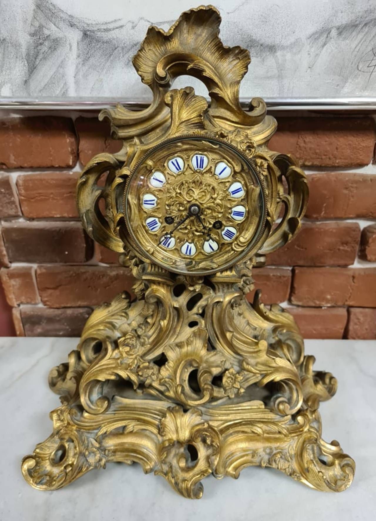 Ceas din bronz dore inceputul sec XIX stil Rococo