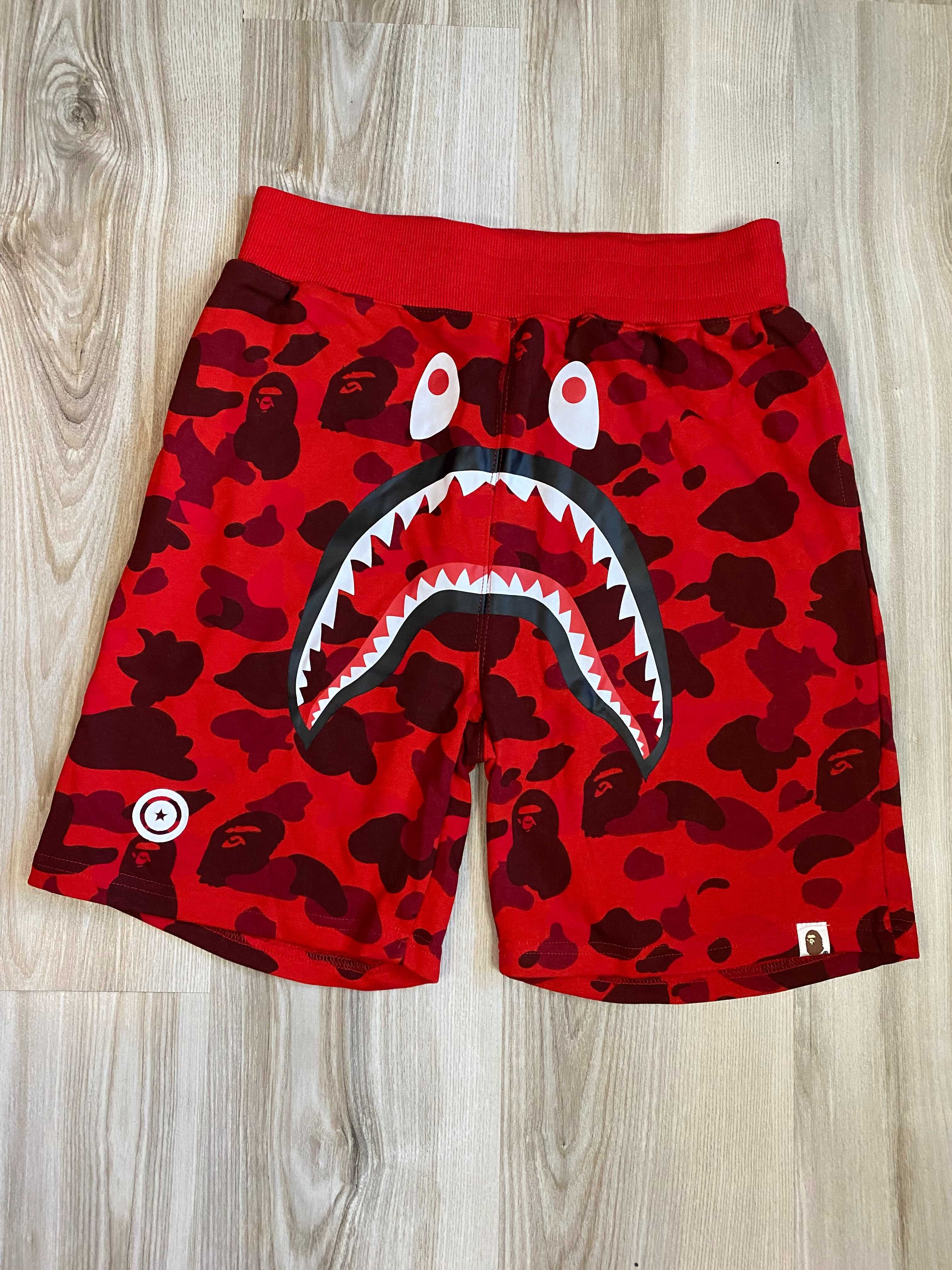 Pantaloni Bape Shark Rosu