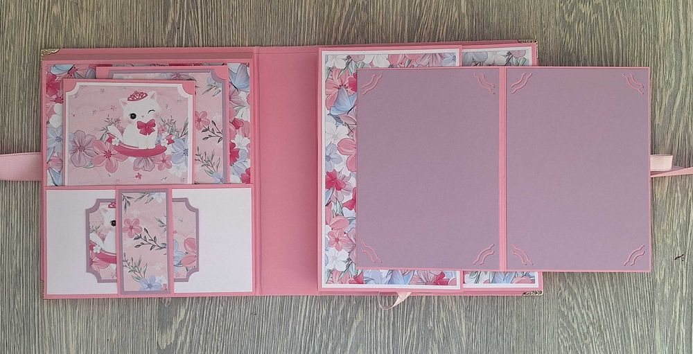 Албум за снимки "Котенце" в розово, ръчна изработка /63.17