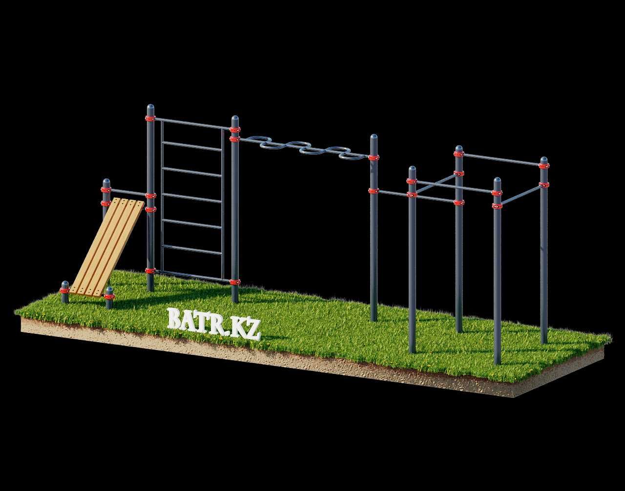 Воркаут BS-64 от завода BATR.KZ! Турник, Шведская стенка, Тренажеры!