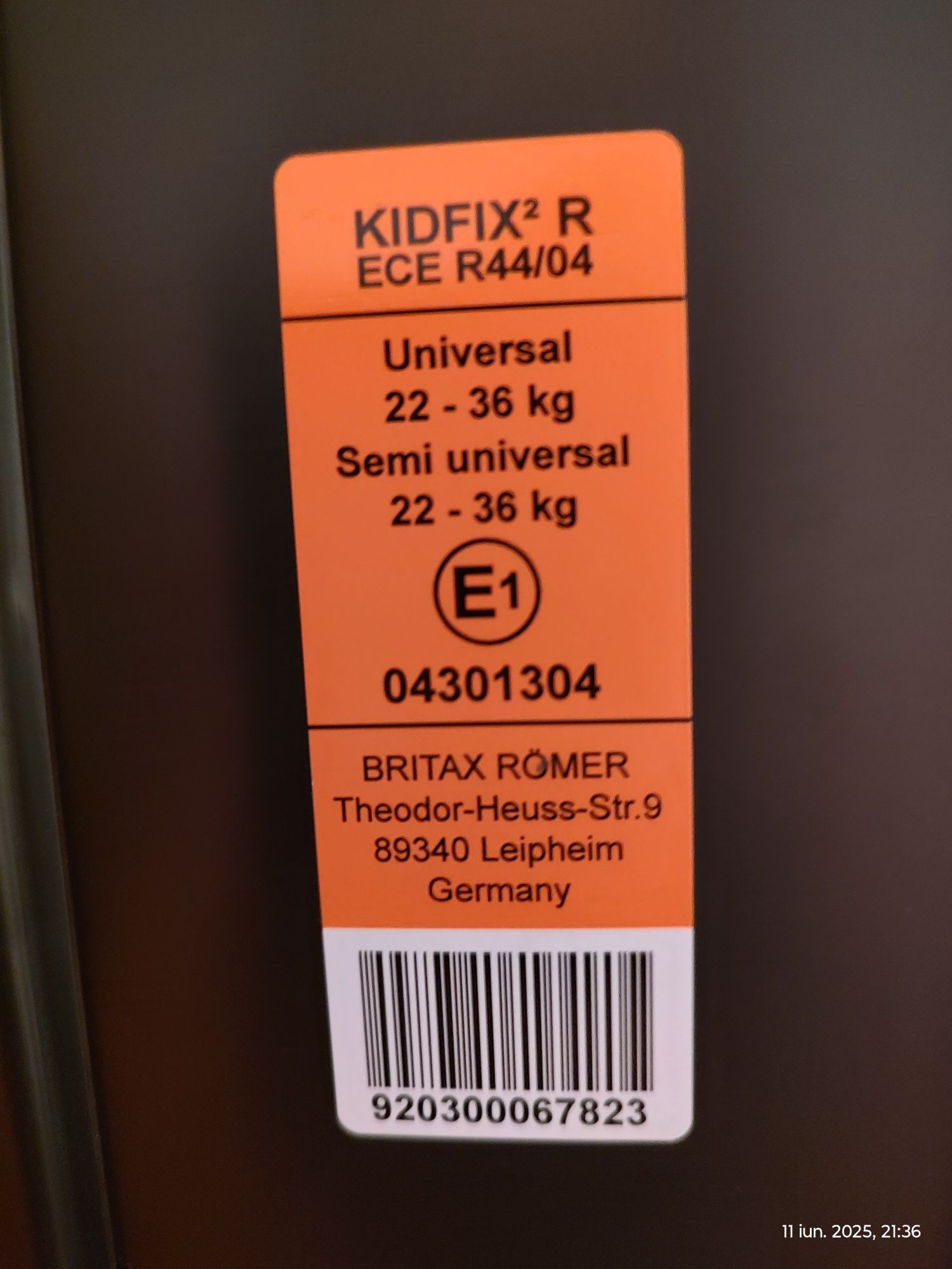 Scaun auto pentru copii cu IsoFix BritaxRomer KidFix2R
