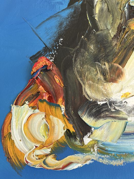 Маслената картина “ Бой с петли” на Павел Митков