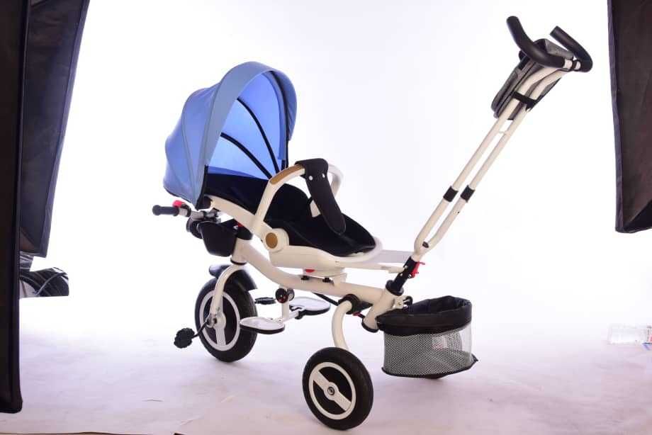 Tricicleta copii 3in1, scaun rotativ/ ultra-pliabila, pozitie somn 33%