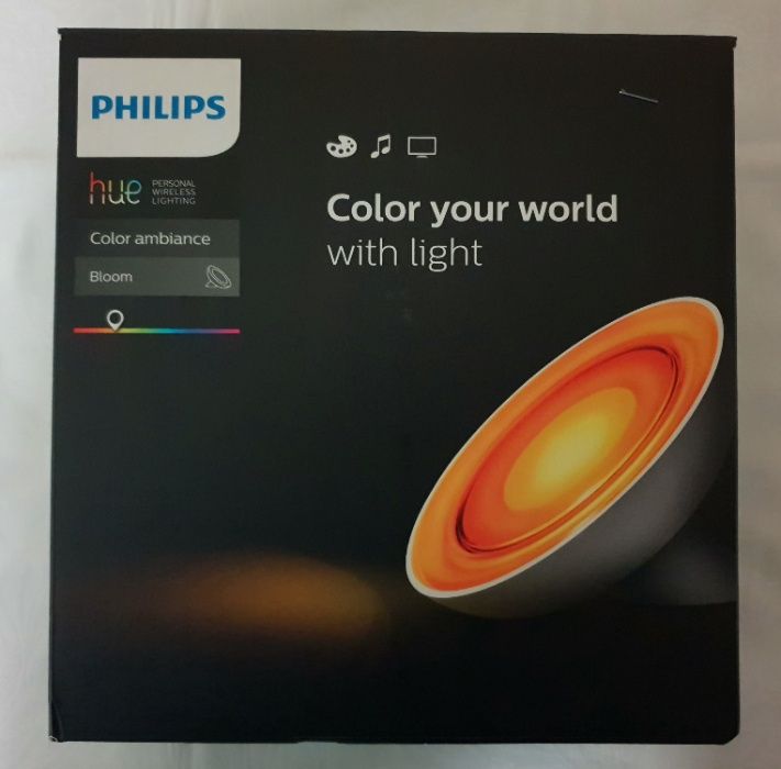 Lampa inteligenta LED Philips Hue Bloom, WiFi, 8W, 120 lm, lumina RGB