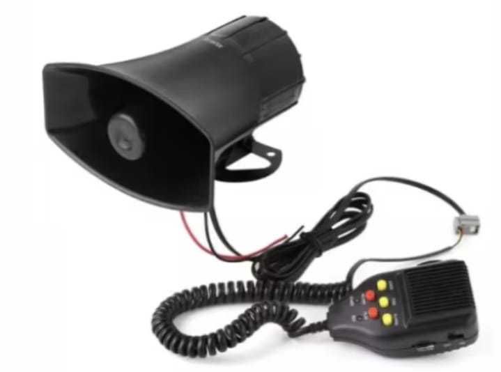 Sirena auto 5 melodii  cu microfon si functie de inregistrare 12V 100W