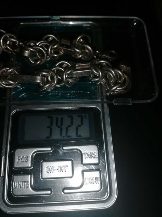Продаван масивна сребърна гривна 34 грама 21сантиметра цена 160 лева