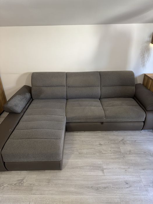Vand Canapea Extensibila De Colt Gri Antracit