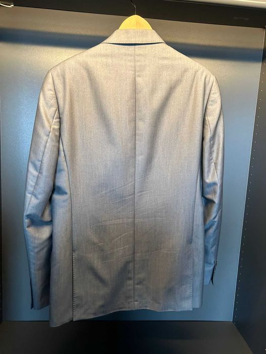 Sacou Barbati/Barbatesc, H&M, Marimea 50, Argintiu/Gri deschis