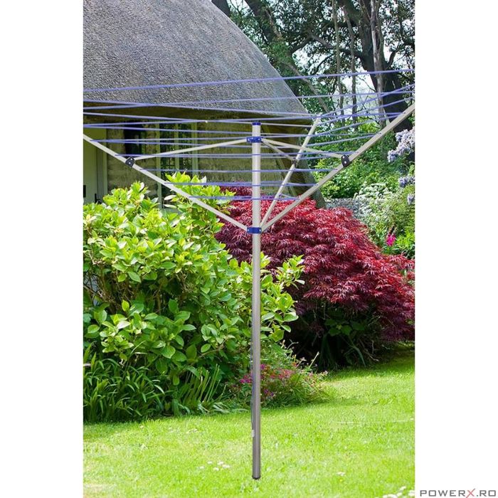 Uscator de rufe pentru gradina, pliabil, rotativ, aluminiu 40m Sepio