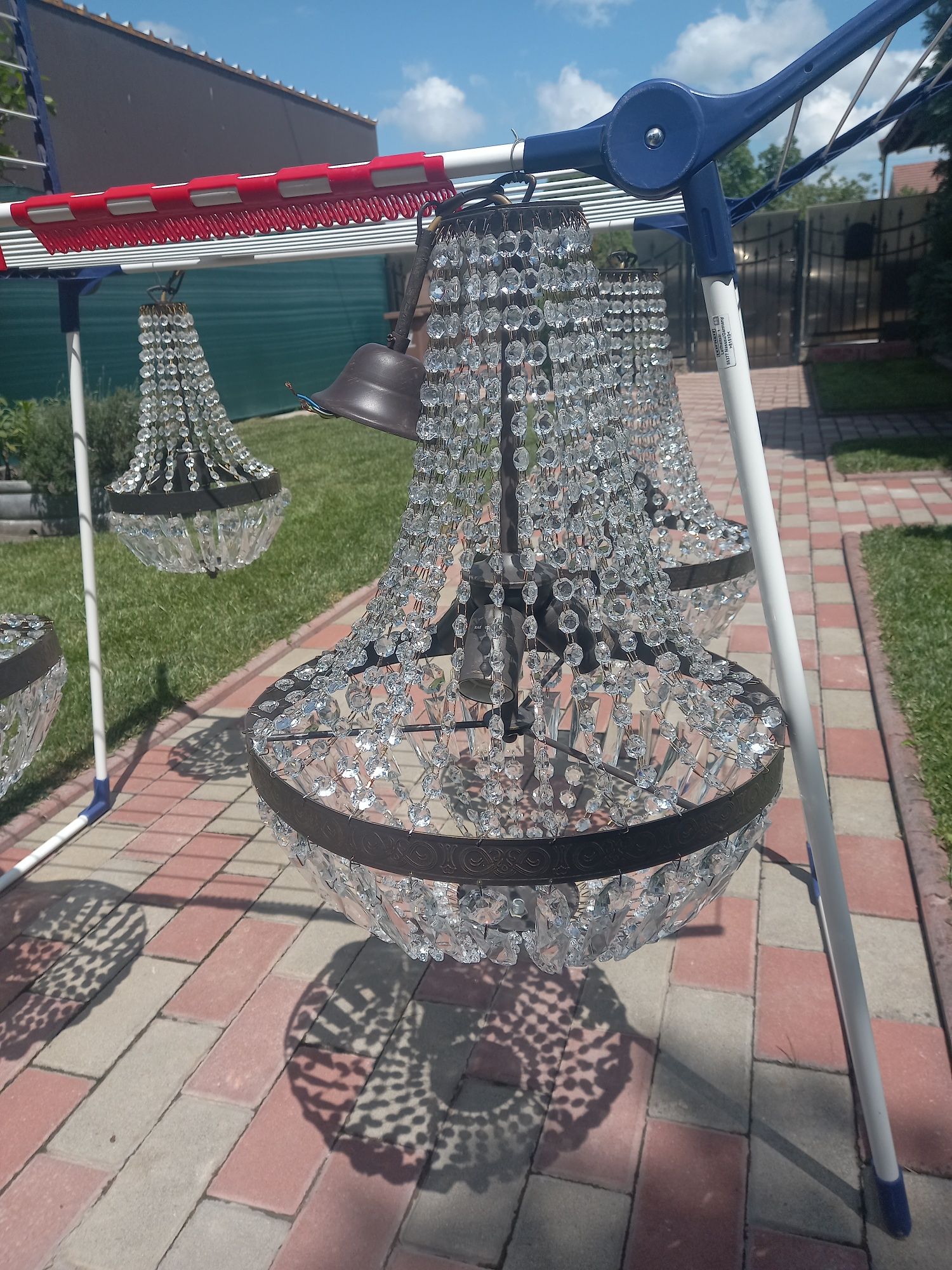 Candelabre  din cristal,model frantuzesc( patru bucăți )