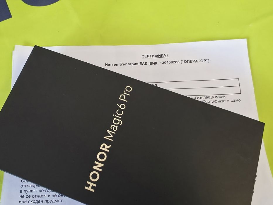 КАТО НОВ 512GB Honor Magic 6 Pro Гаранция Yettel 2027 Green | Зелен