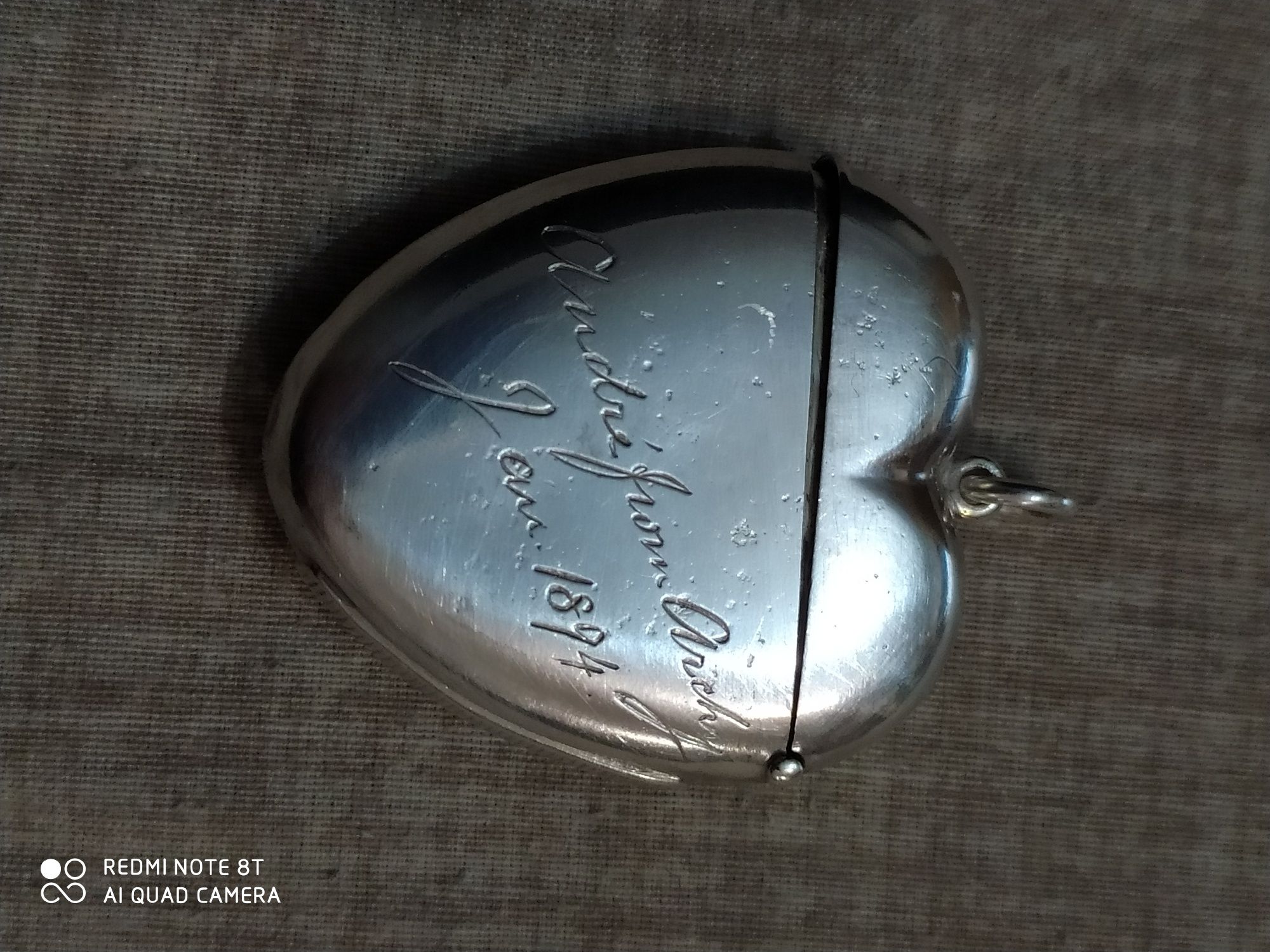 Сребърно сърце от 1894г на J. C. Vickery
