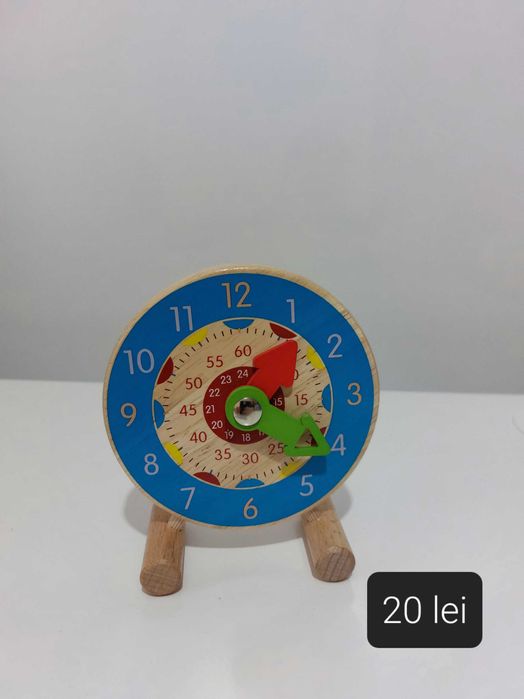 Ceas din lemn montessori