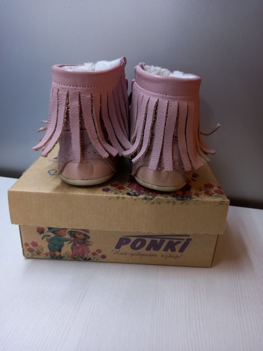 Ponki естествена кожа ортопедични боти