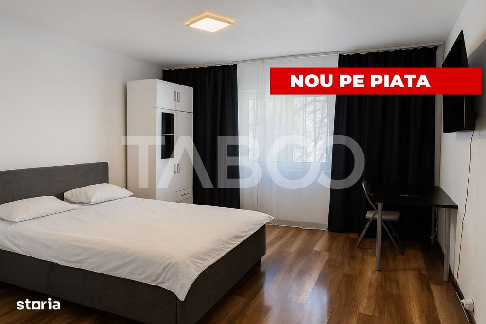 Garsoniera decomandata mobilata utilata Siretului etaj intermediar