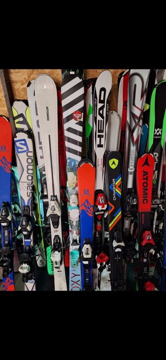 Schiuri/ski copii-adulți 70 - 180cm/clapari, casca