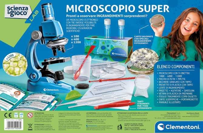 Научен комплект Clementoni Lab Super-Laboratory, детски микроскоп