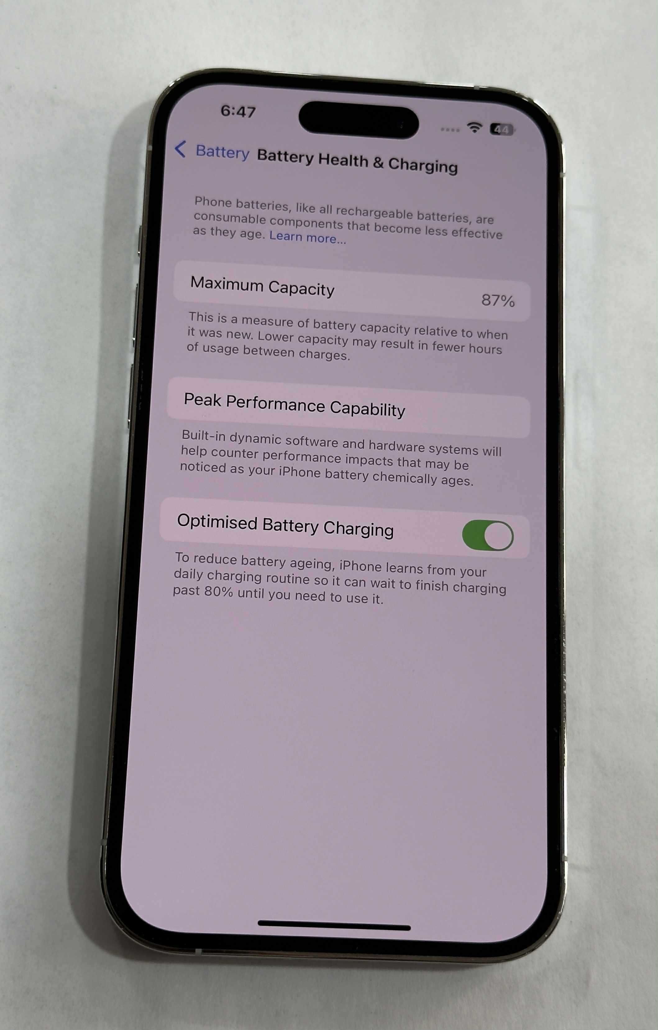 Apple iPhone 14 Pro 128GB 87%battery