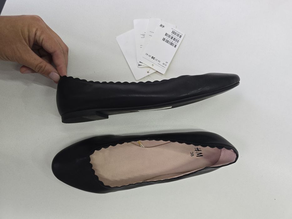 Балетки чёрные женские