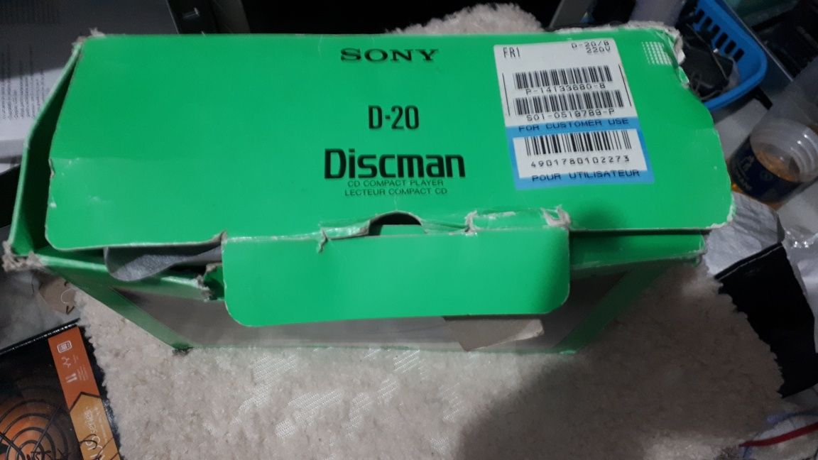 Cd-player Sony D-20 DiscMan Nou Vintage