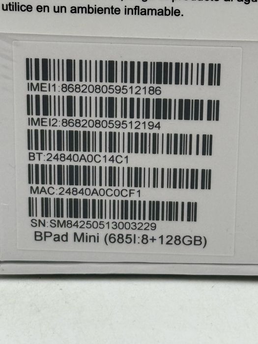 Tableta BNCF BPad Mini 8-128GB Sigilata 5G Snapdragon T1