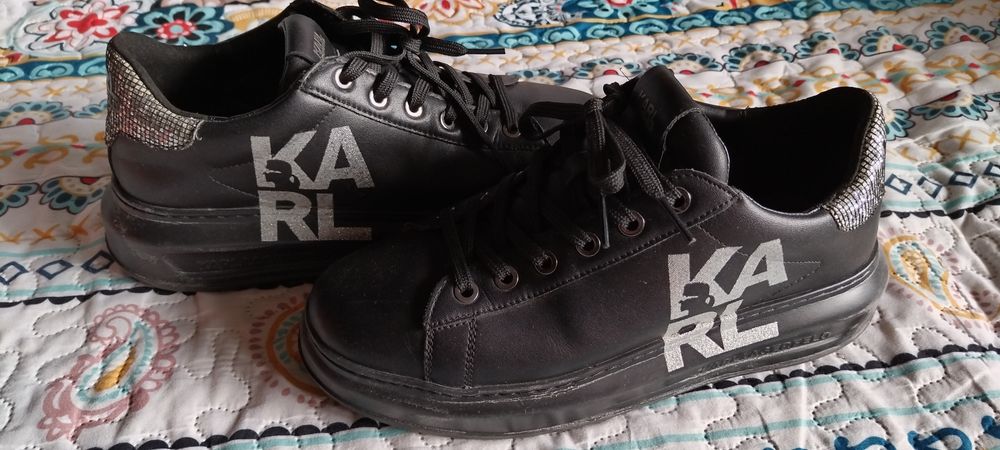 Pantofi adidași papuci dama Karl Lagerfeld Piele nr 39 stare foarte ok