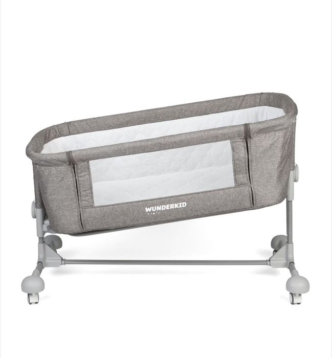 Бебешко легло 2in1 co-sleeper Wunderkid - Sweet Dreams, сив