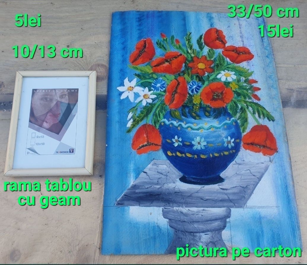Tablou Vaza cu Flori( pictura pe carton)