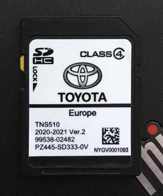 2021гд Ver.2 Toyota Навигационна SD card TNS510 Europe Сд Карта Тойота