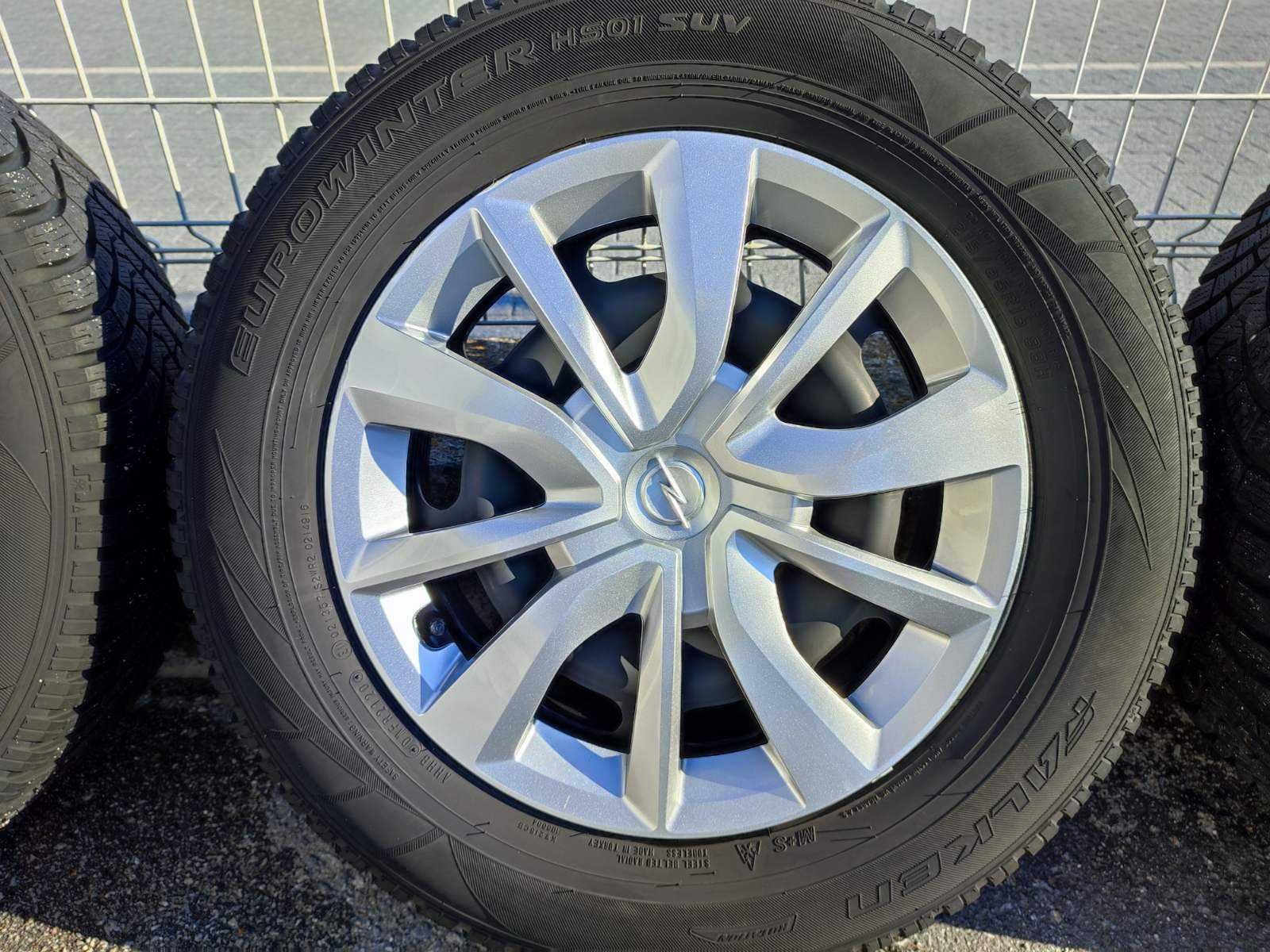 258 - 4бр. Стоманени джанти + тасове 16'' 4x108 с гуми 215/65R16 Opel