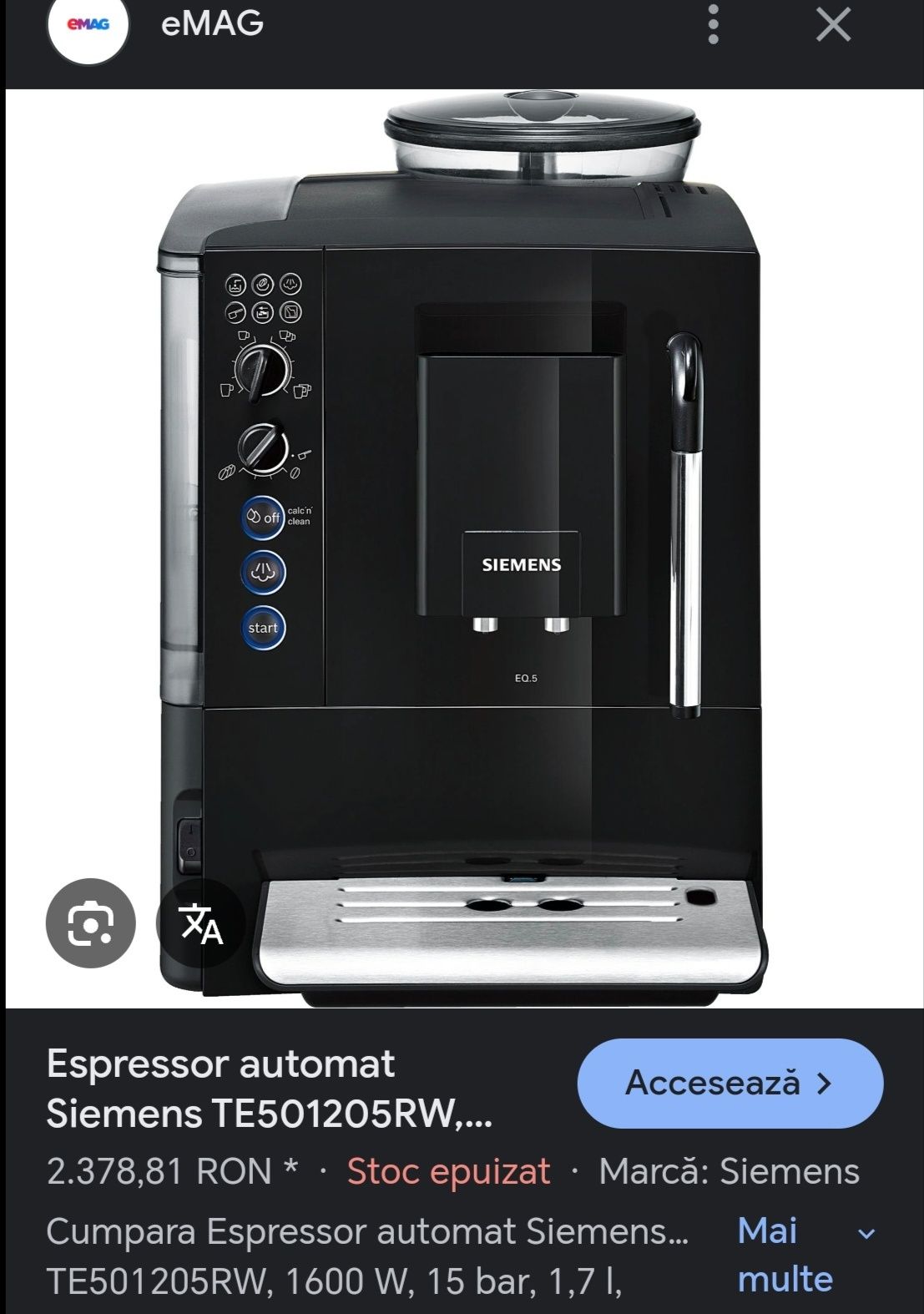 Expresor cafea Siemens