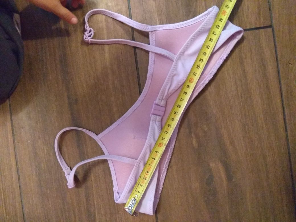 Costum baie Calzedonia 12-14 ani mov pastel broderie inot