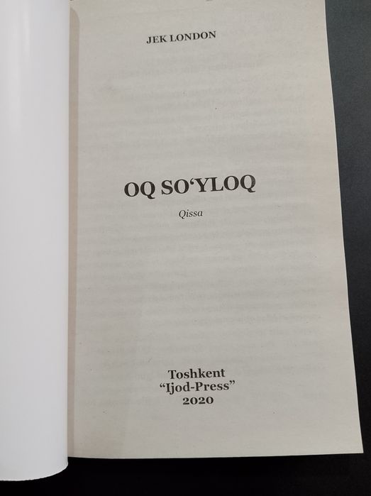 Jek London - Oq soʻyloq
36 800 soʻm
Jek London - Oq soʻyloq

Muqovasi