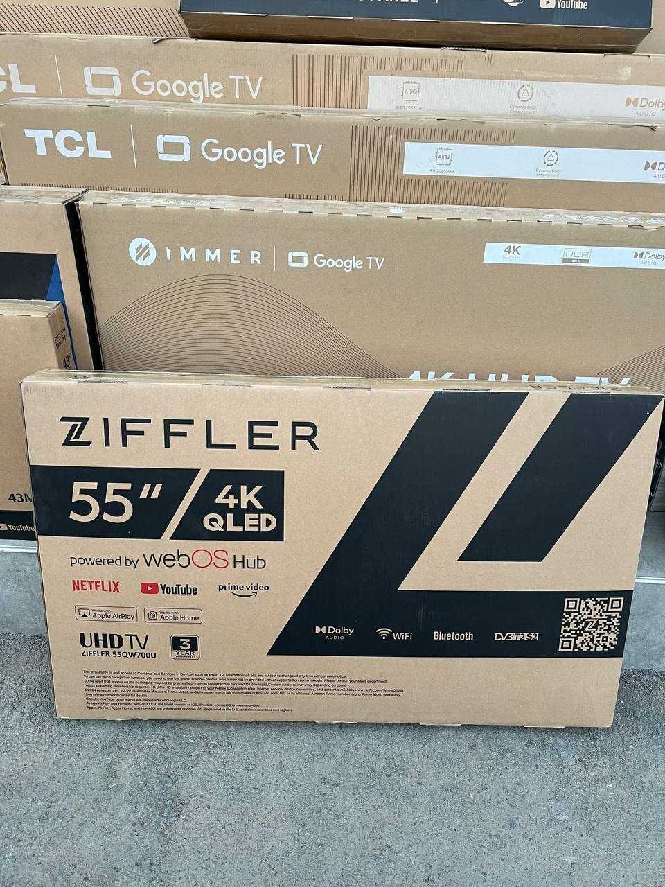 Телевизор ZIFFLER 55 Все Размеры Есть Оптом и Розницу со СКЛАД