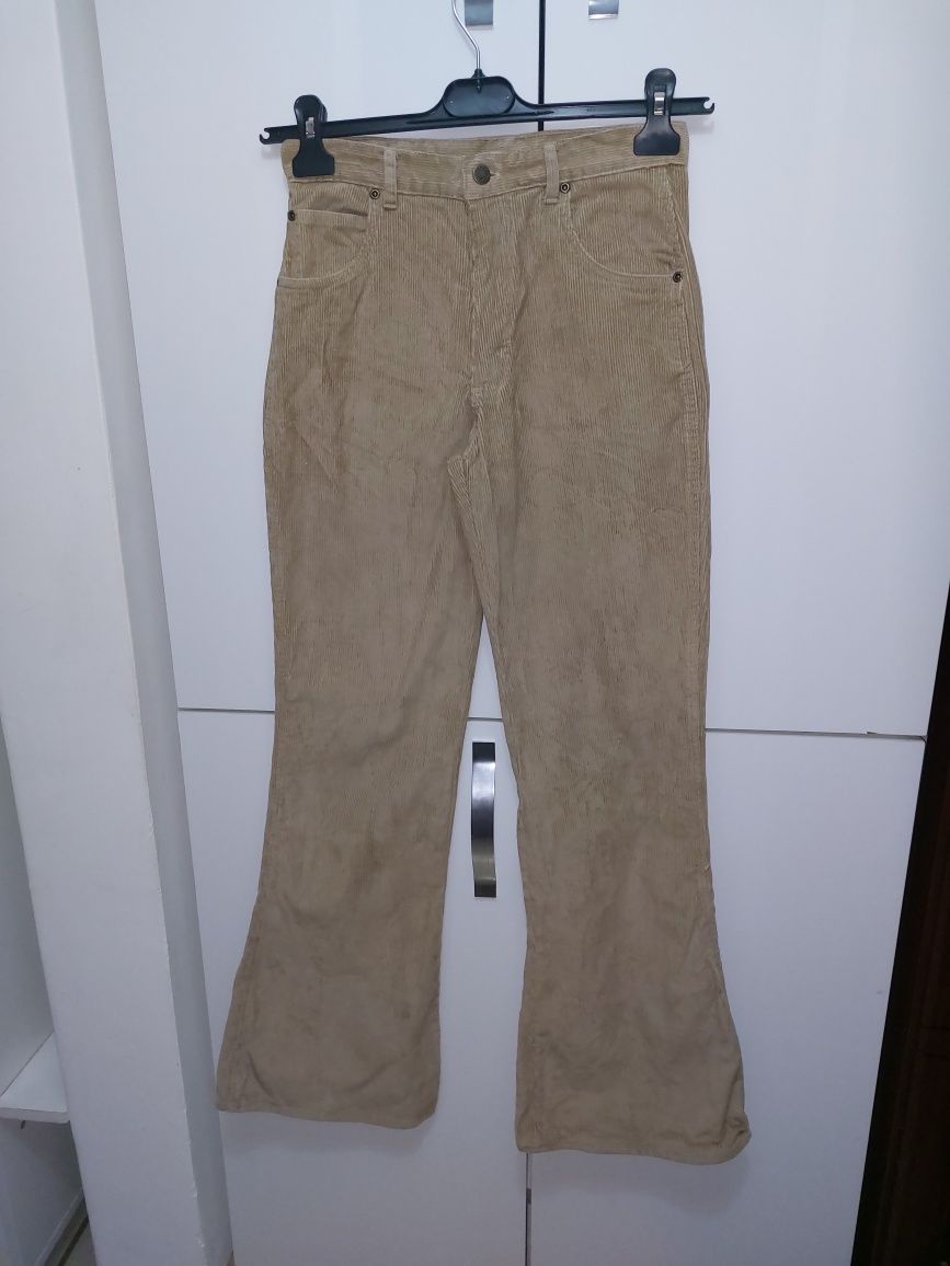 Pantaloni evazati de catifea 100% bumbac