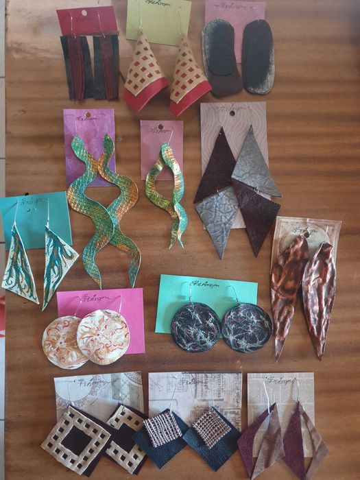 Ръчна изработка кожени обеци