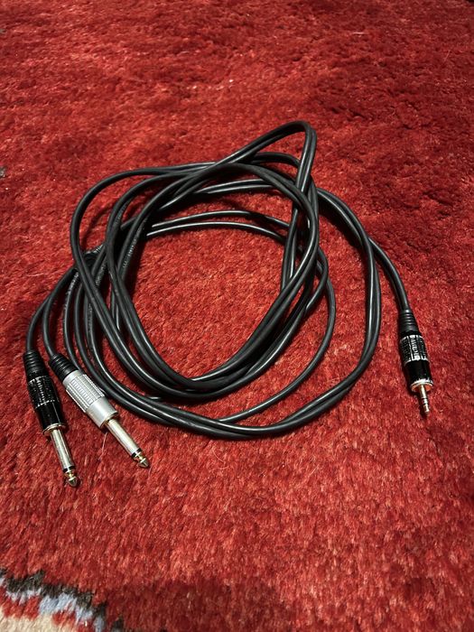 Cablu audio stereo Bespeco 3m jack 3,5 cm cu 2 x jack 6
