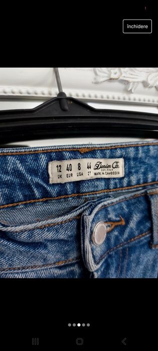 Blugi mom fit damă Denim