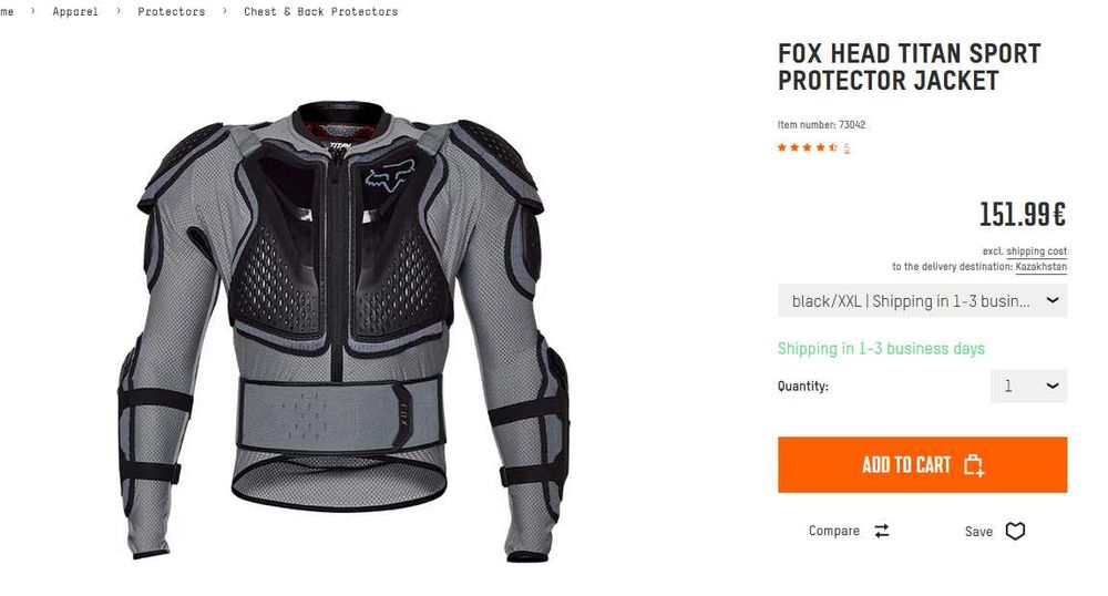 Комбинированная защита Fox Head Titan XL