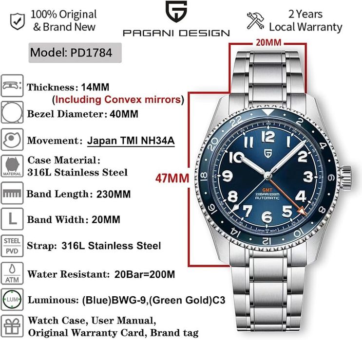 Ceas automatic GTM PD 1784